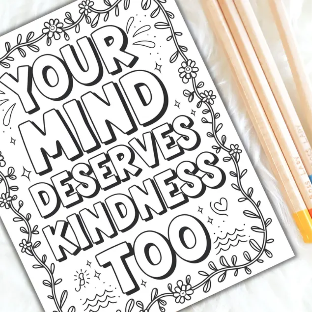Mental Health Coloring Pages, Motivational Quotes Color Page, Inspirational Coloring Book, Positive Coloring Book, Motivational Coloring book