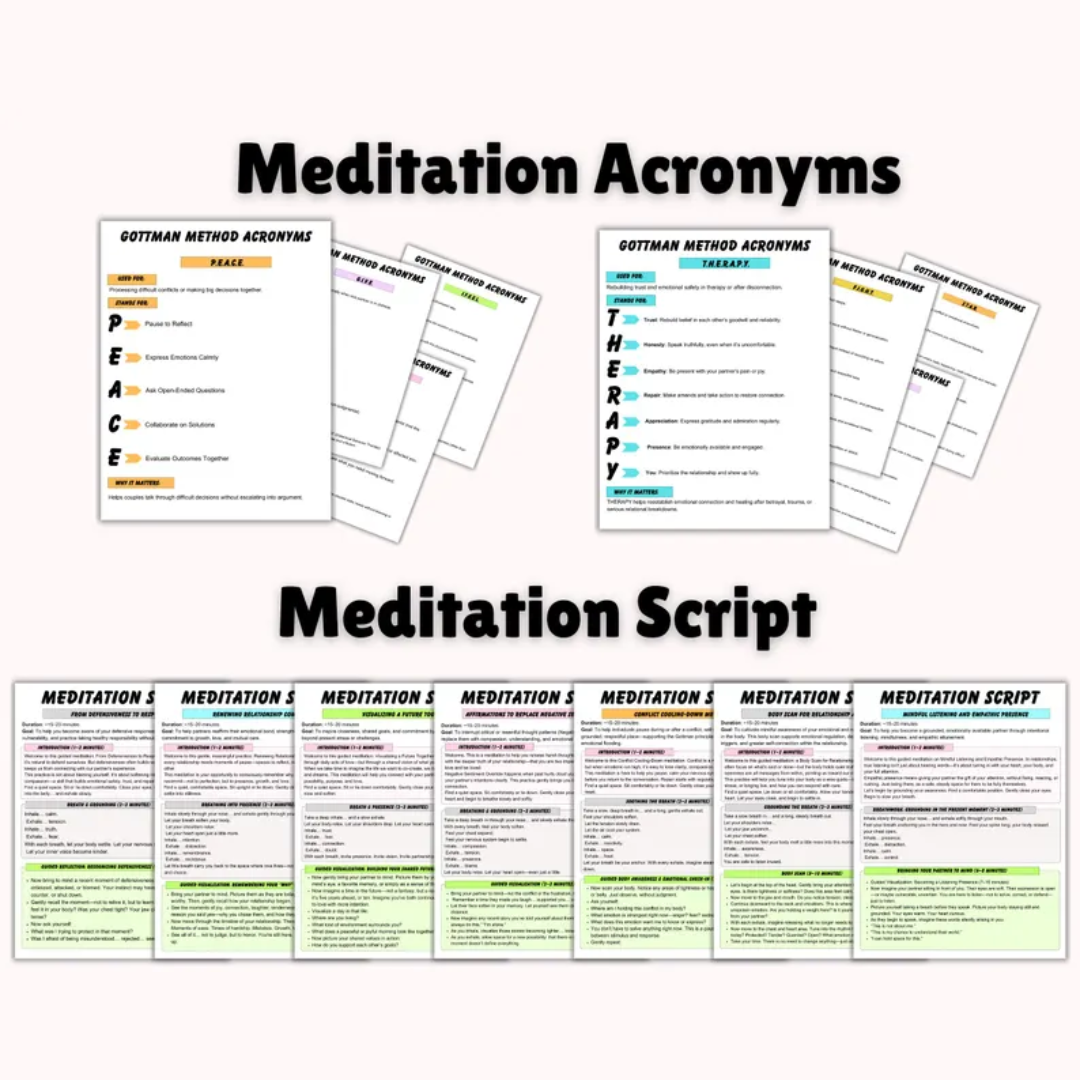 Gottman Method Complete Guide, Couples & Relationships, Gottman Communication Tools, Four Horsemen, Therapeutic Questions