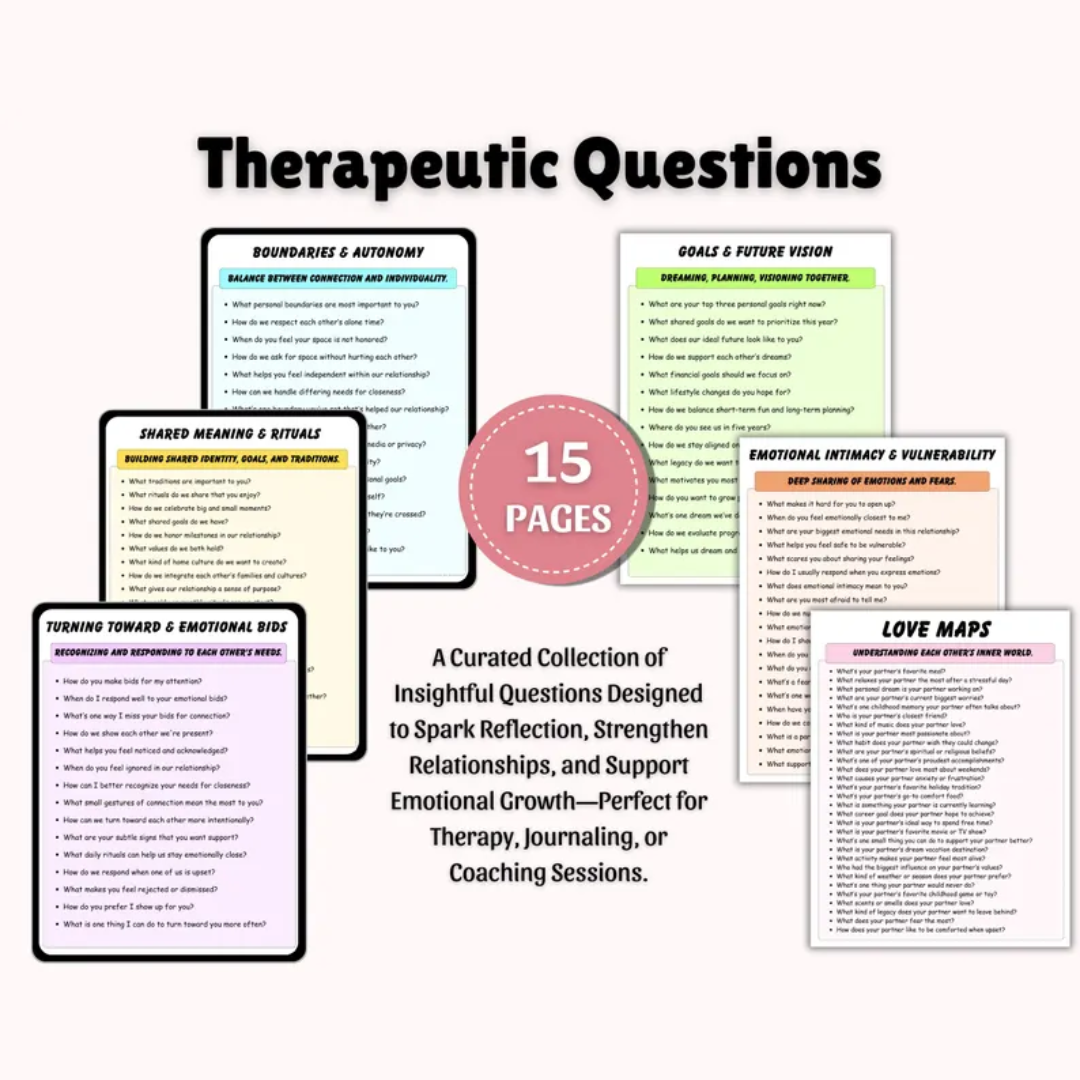 Gottman Method Complete Guide, Couples & Relationships, Gottman Communication Tools, Four Horsemen, Therapeutic Questions