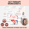 ACT Therapy Worksheets for Couples, Acceptance and Commitment Therapy for Healthy Relationships, Marriage Counseling, ACT Workbook Bundle