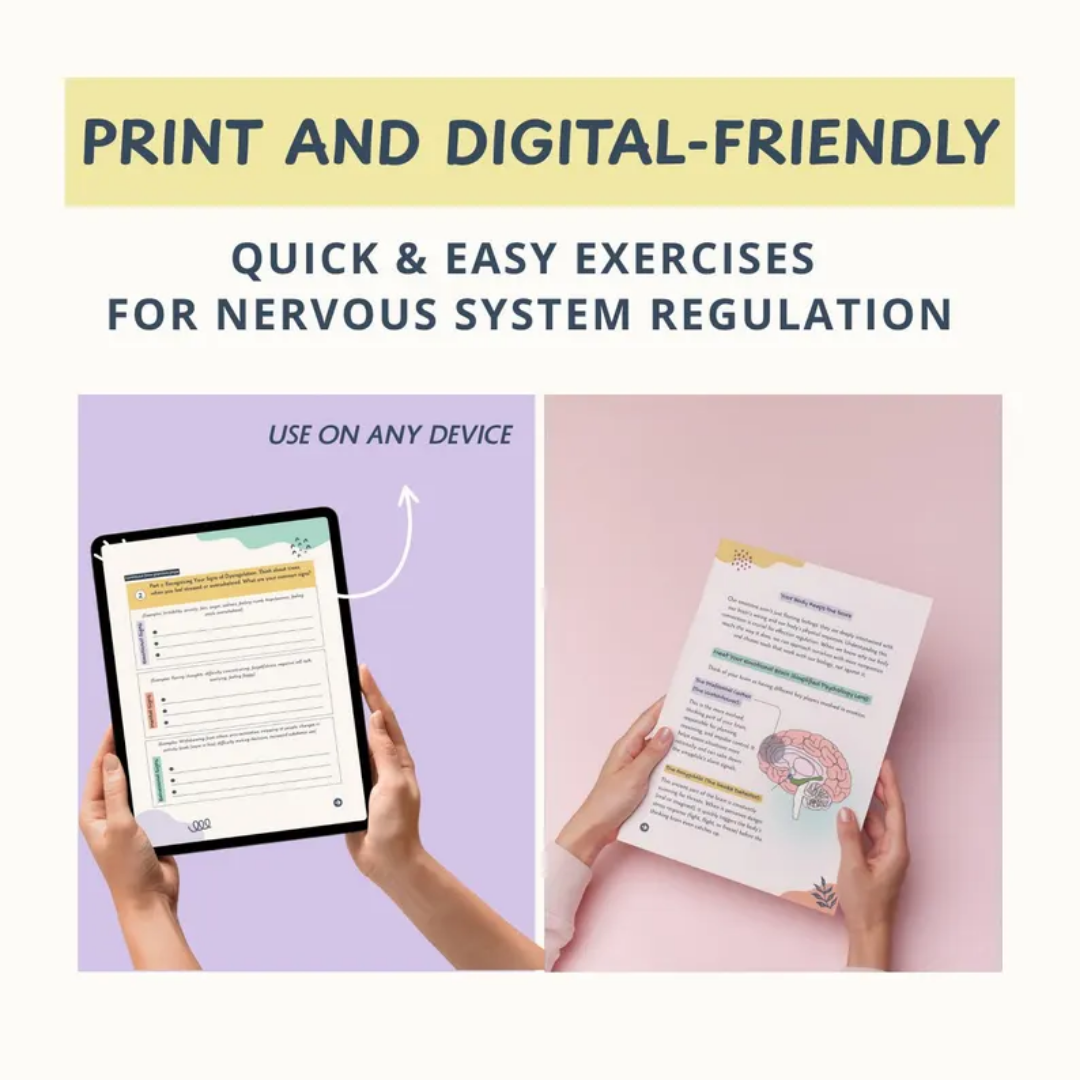 Nervous System Regulation Workbook, Polyvagal Theory, Somatic Exercises, Anxiety Relief, Grounding Techniques, Window of Tolerance, Stress Relief
