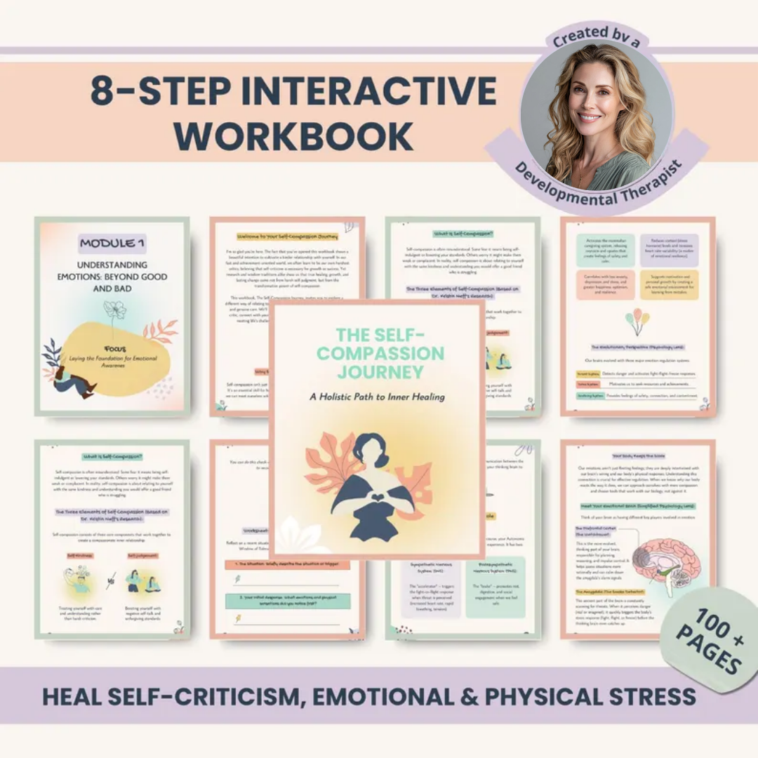 8-Step Self-Compassion Workbook to Rebuild Trust & Inner Safety, Quiet Your Inner Critic, Somatic & Therapeutic Practices
