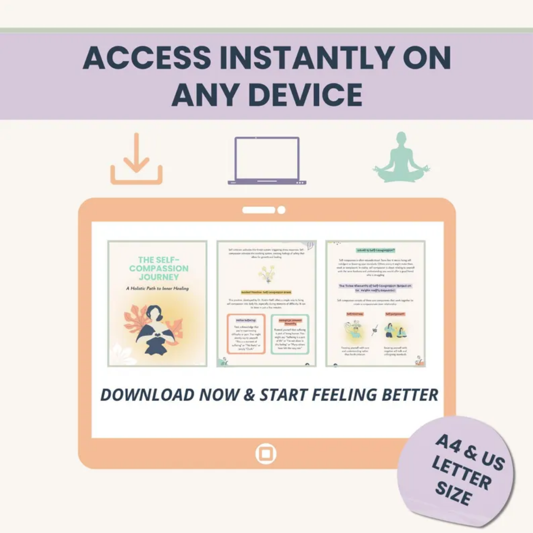 8-Step Self-Compassion Workbook to Rebuild Trust & Inner Safety, Quiet Your Inner Critic, Somatic & Therapeutic Practices